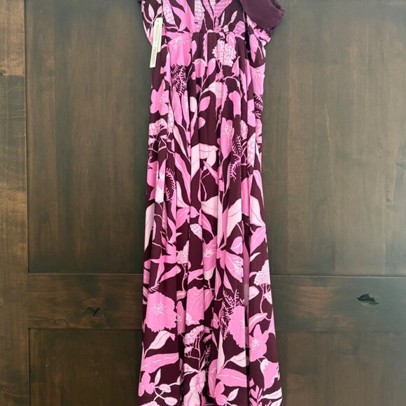 NWT Anthropologie Jo Faulkner Strapless Dress pink combo size 8 - Picture 3 of 3